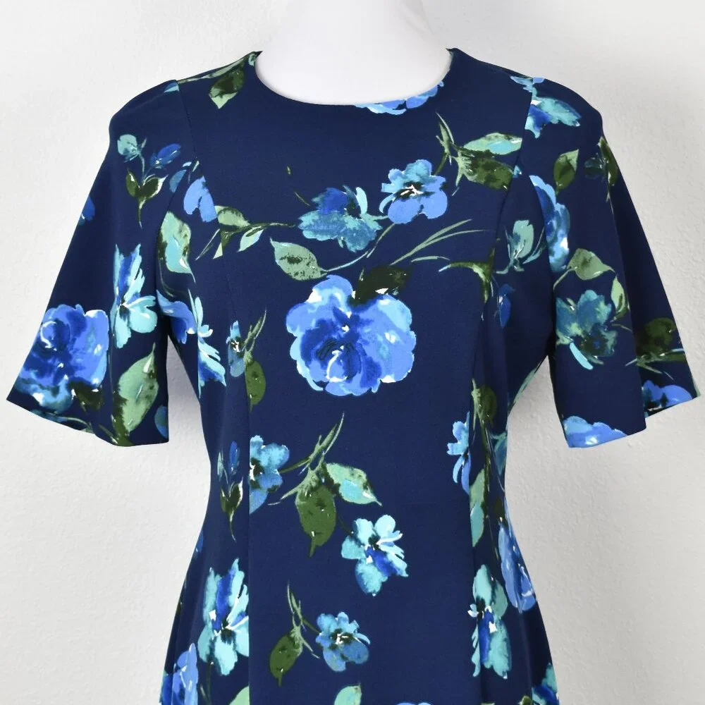 Maggy London Floral Midi Sheath Dress - 6 - Picture 2 of 8